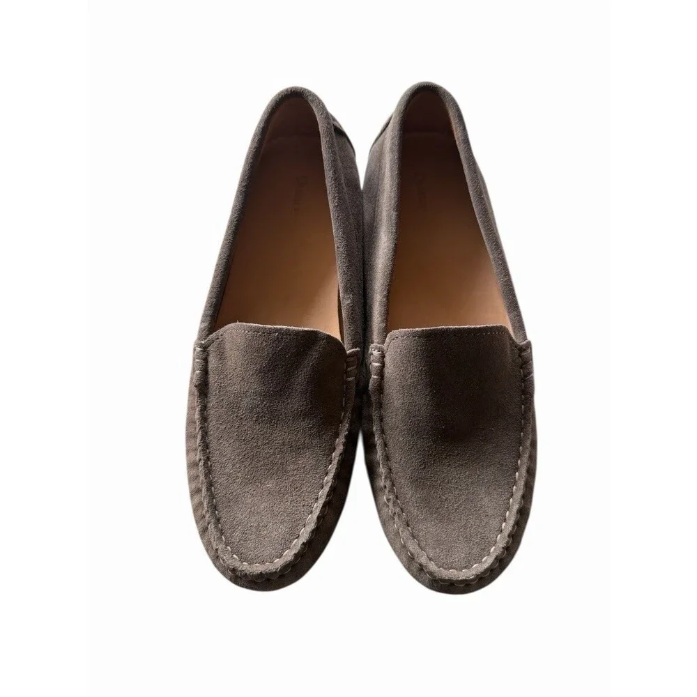 Quince 100% Suede Driver Loafer Medium Brown Shoes 8 NWT - Picture 6 of 9